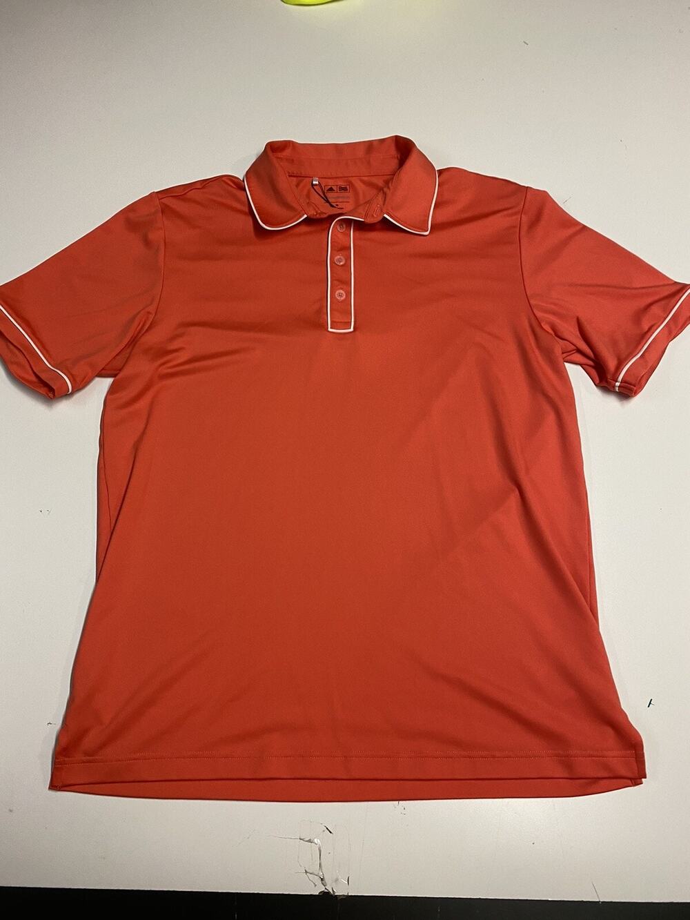 Men's Adidas Pure Motion Golf Polo Shirt Orange Size Medium Logo